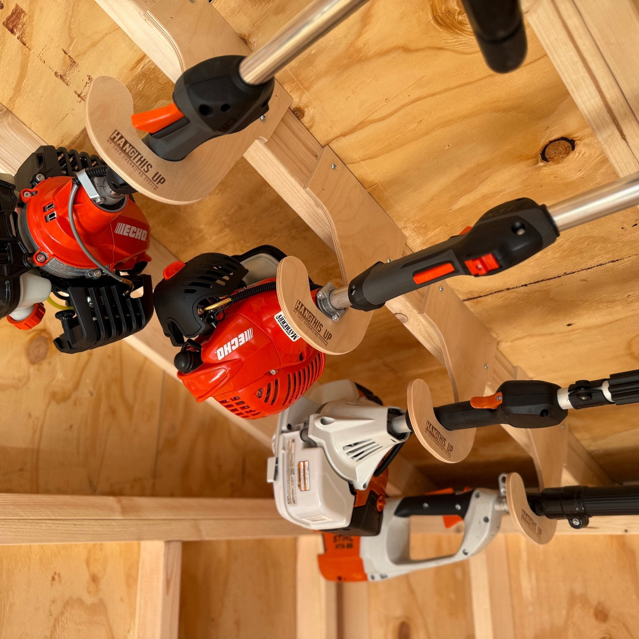 Ceiling Mounted Weed Wacker Rack