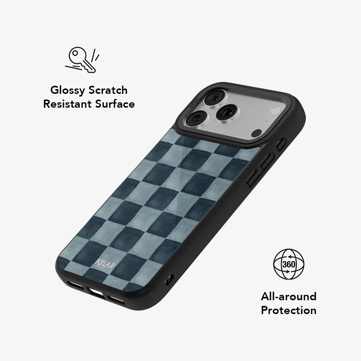 Marine Check | Blue Checkered Phone Case