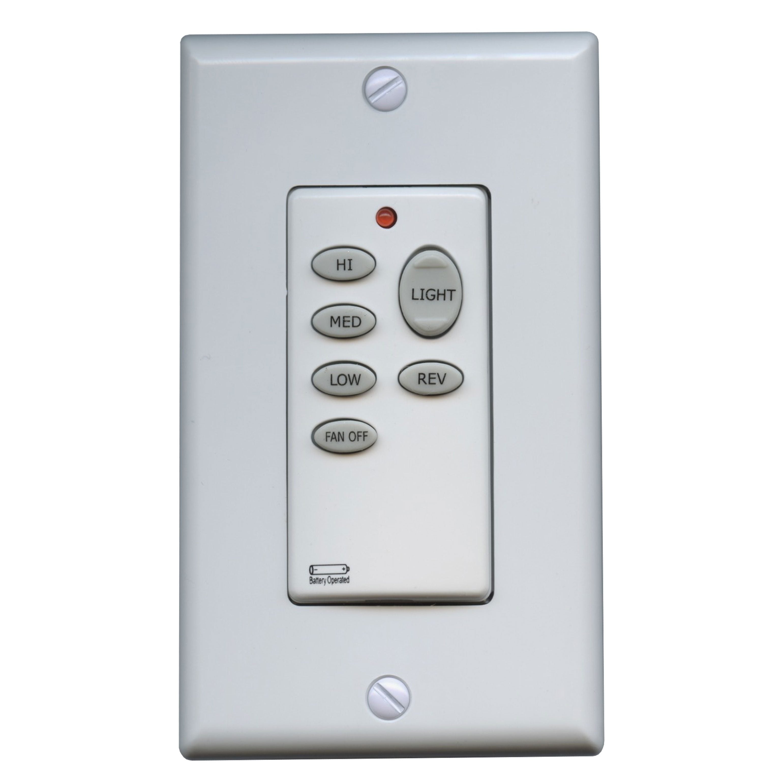 Anderic CHQ9051T Wireless Wall Switch Ceiling Fan Remote Control for 3-Speed Fans with Up & Down Light and Reverse Keys