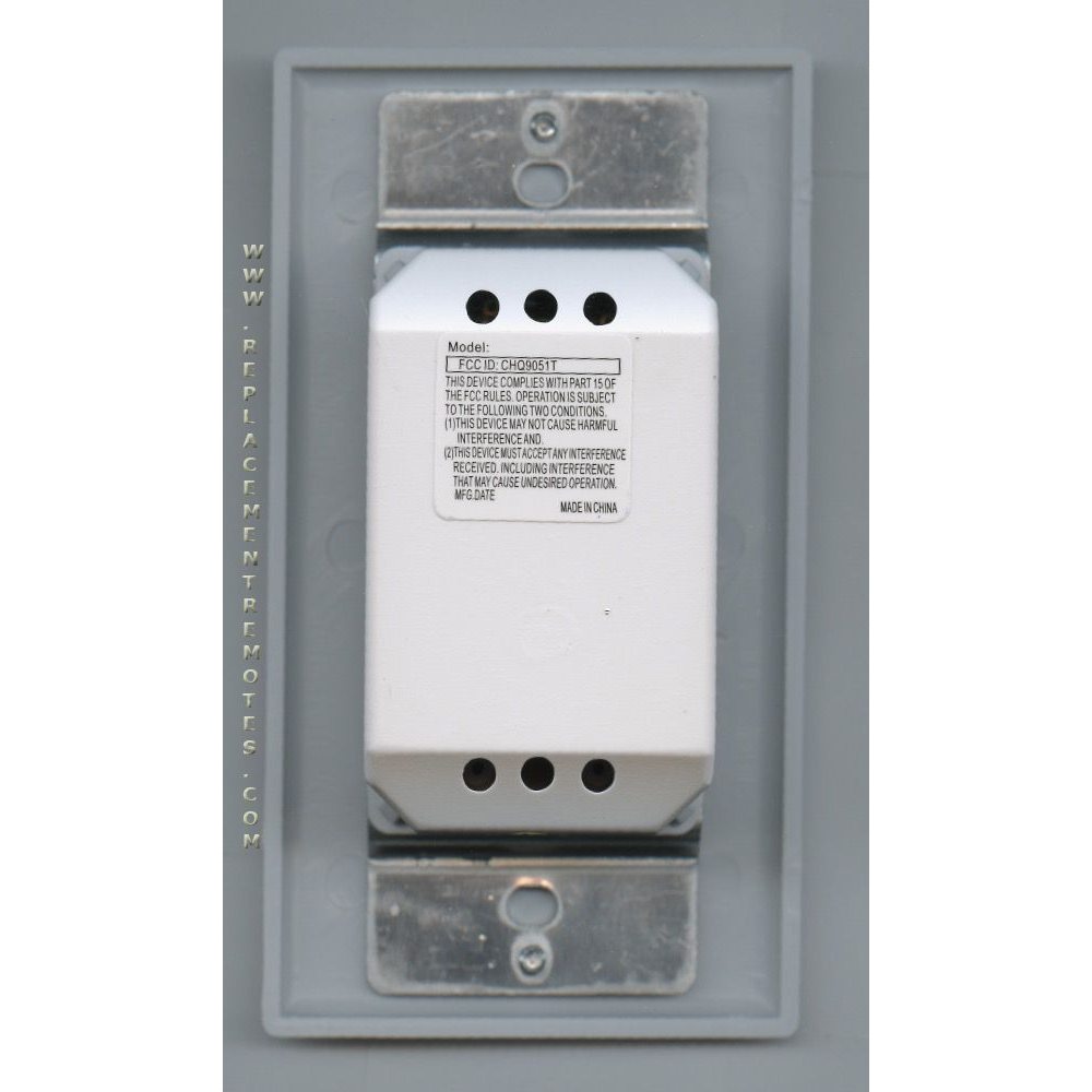 Anderic CHQ9051T Wireless Wall Switch Ceiling Fan Remote Control for 3-Speed Fans with Up & Down Light and Reverse Keys