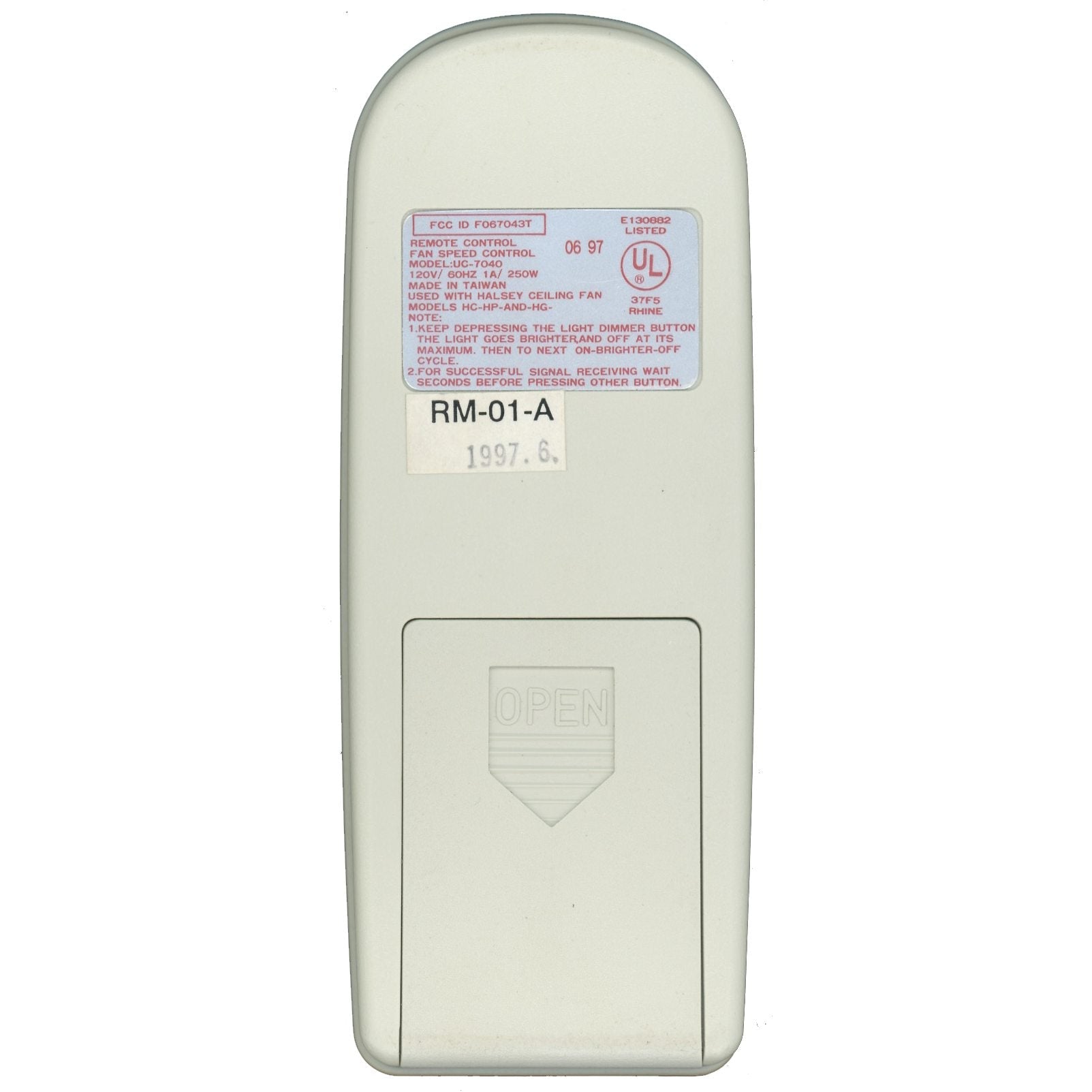 Anderic Substitute for Concord Fans UC7040 Ceiling Fan Remote Control [FAN28RREVKIT]