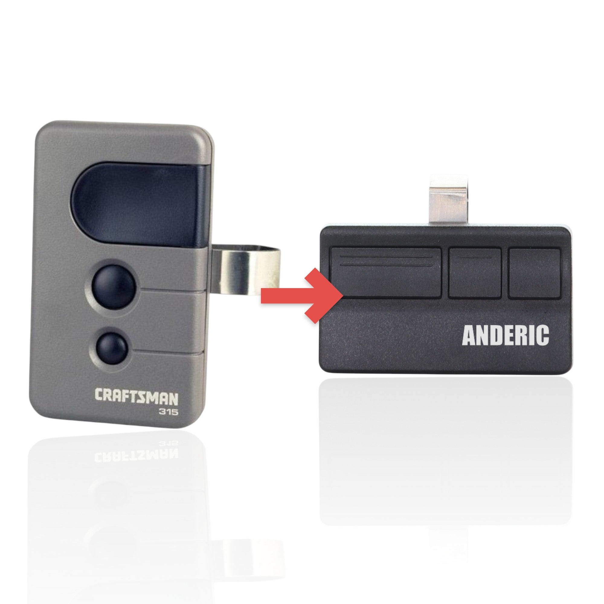 Anderic Substitute for Craftsman 139.53985D Garage Door Opener Remote Control [373LM]
