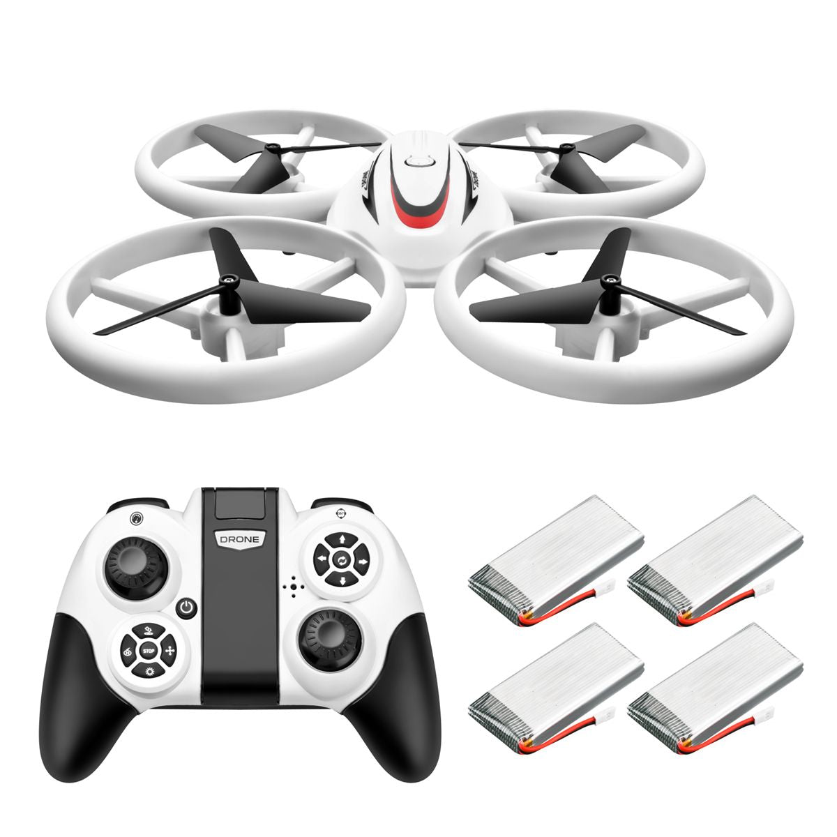 Drone S123 LED Light Quadcopter Radio Remote control Helicopter gift Toy For Kid-1 Battery(D0101H9S93g)