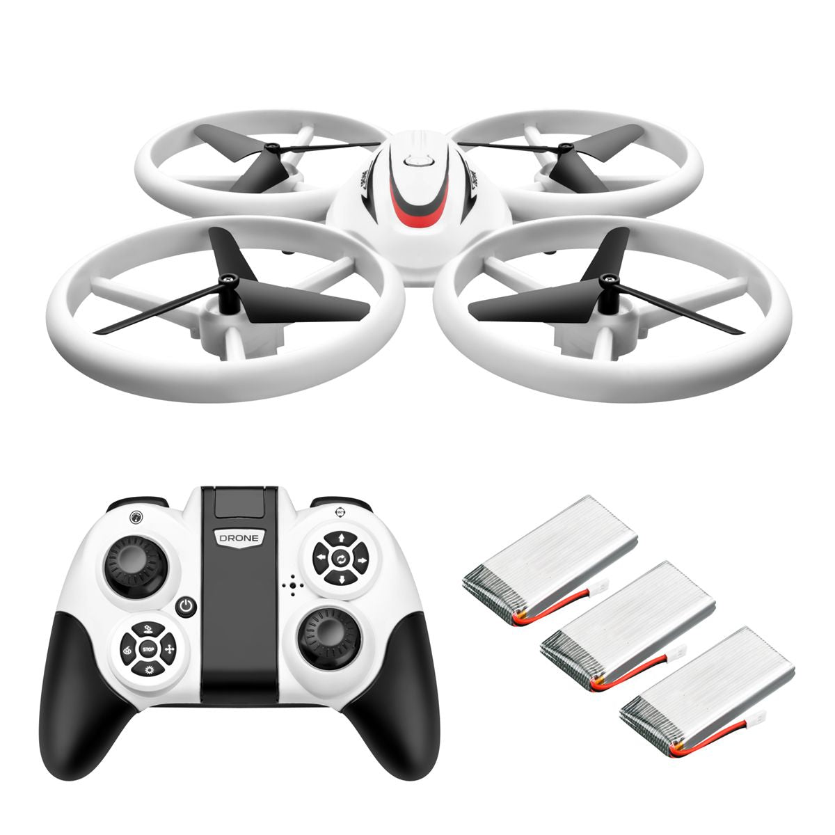 Drone S123 LED Light Quadcopter Radio Remote control Helicopter gift Toy For Kid-1 Battery(D0101H9S93Y)