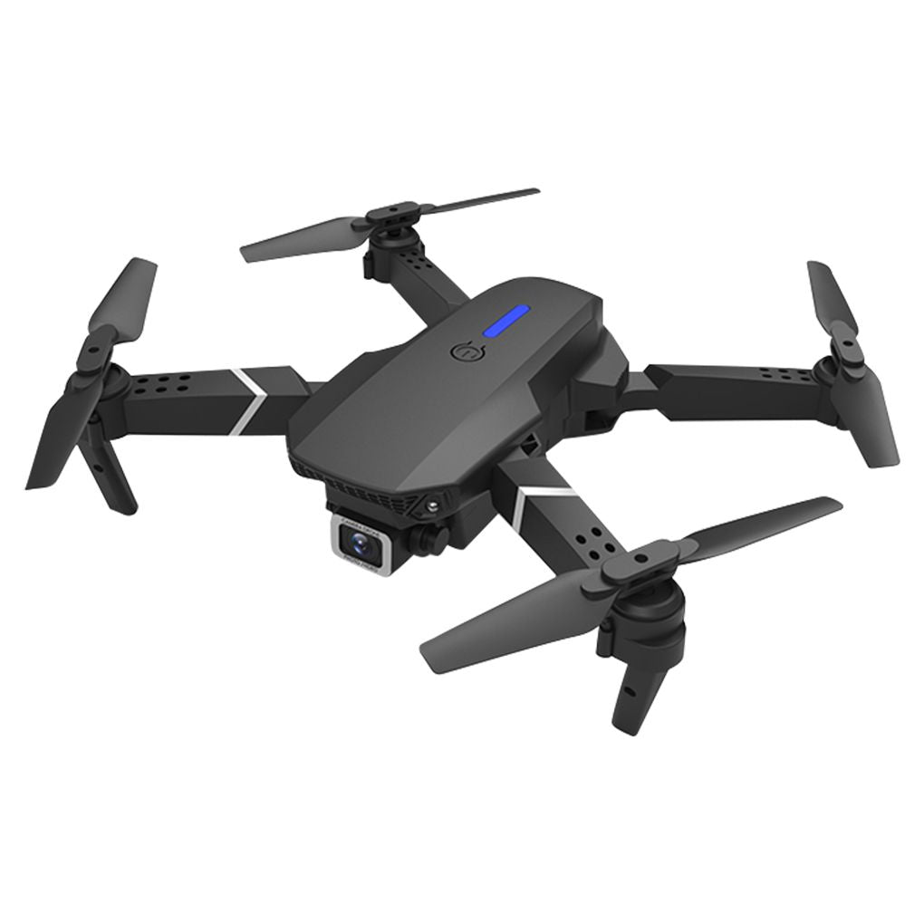 E88 Drone 1080P HD camera WiFi collapsible Rc Quadcopter Helicopter Toy-Black-1 Battery(D0101H9S9FA)