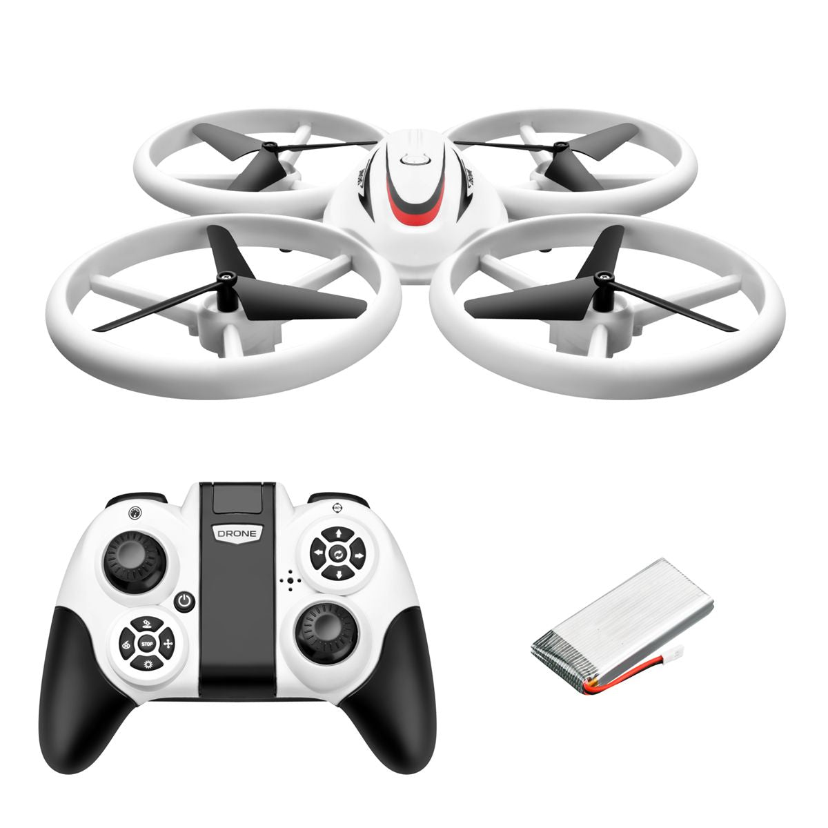 Drone S123 LED Light Quadcopter Radio Remote control Helicopter gift Toy For Kid-1 Battery(D0101H9S9FW)