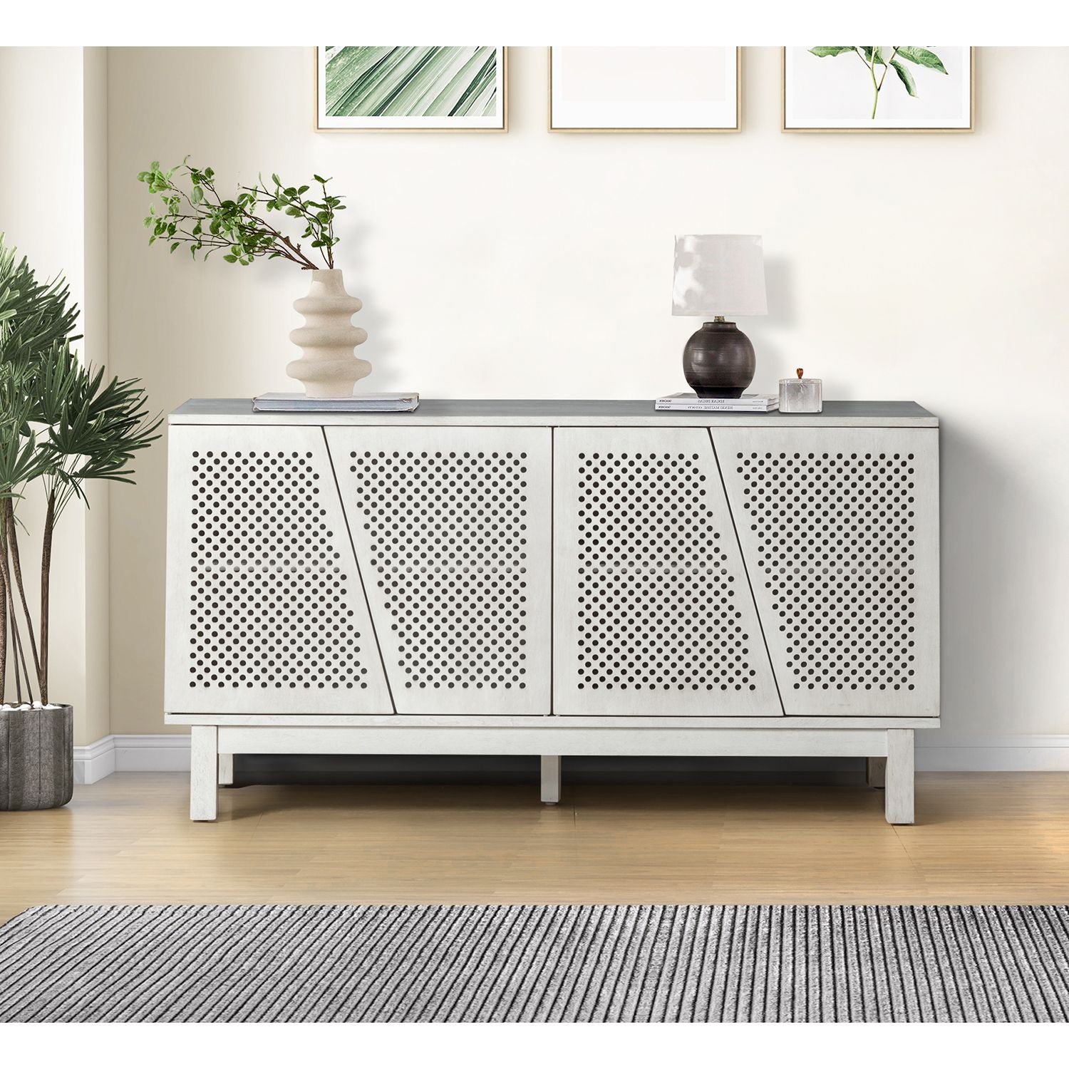 Niklas 58 Wide Sideboard WHITE(D0102H55L2P)