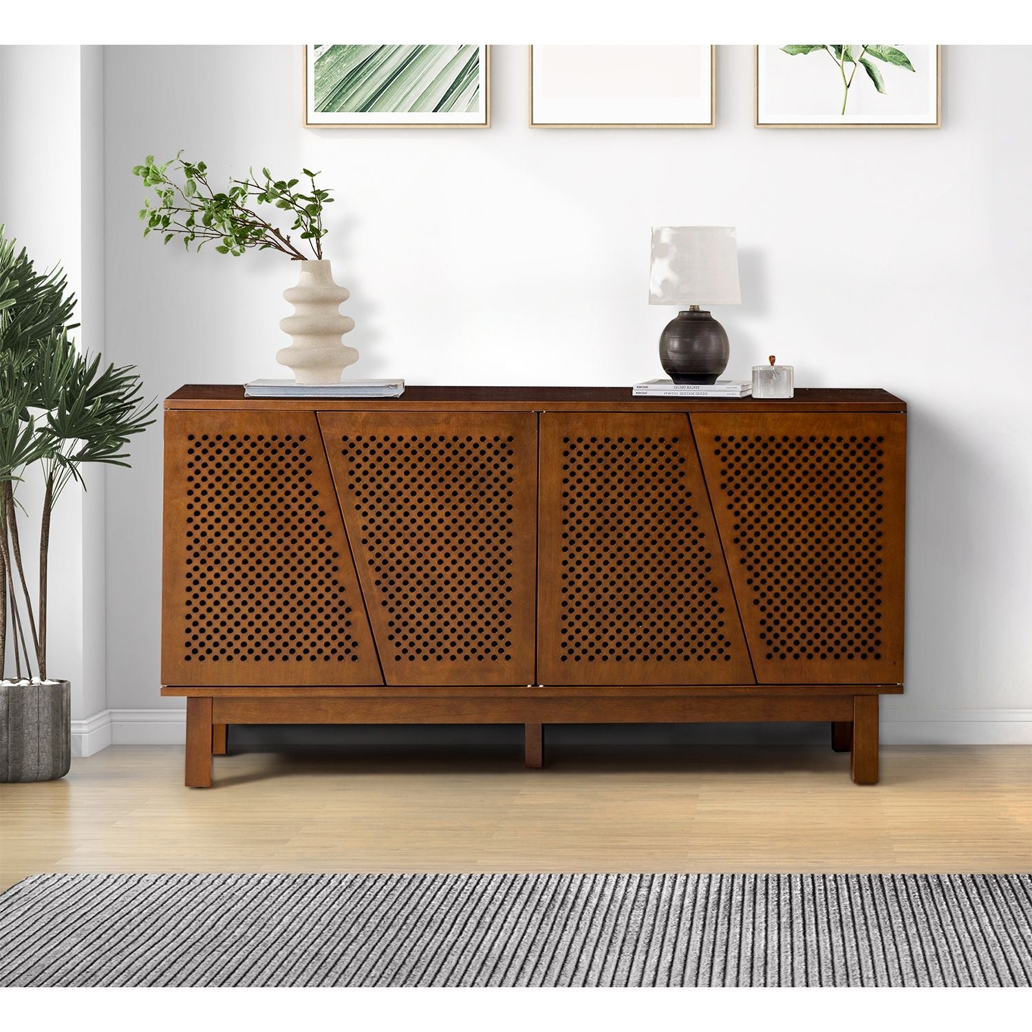 Niklas 58 Wide Sideboard WALNUT(D0102H55QF2)