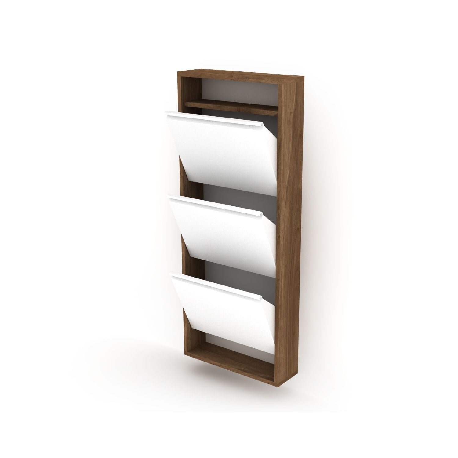 Hide 3 Tier Wood Frame Shoe Storage(D0102H59YK6)