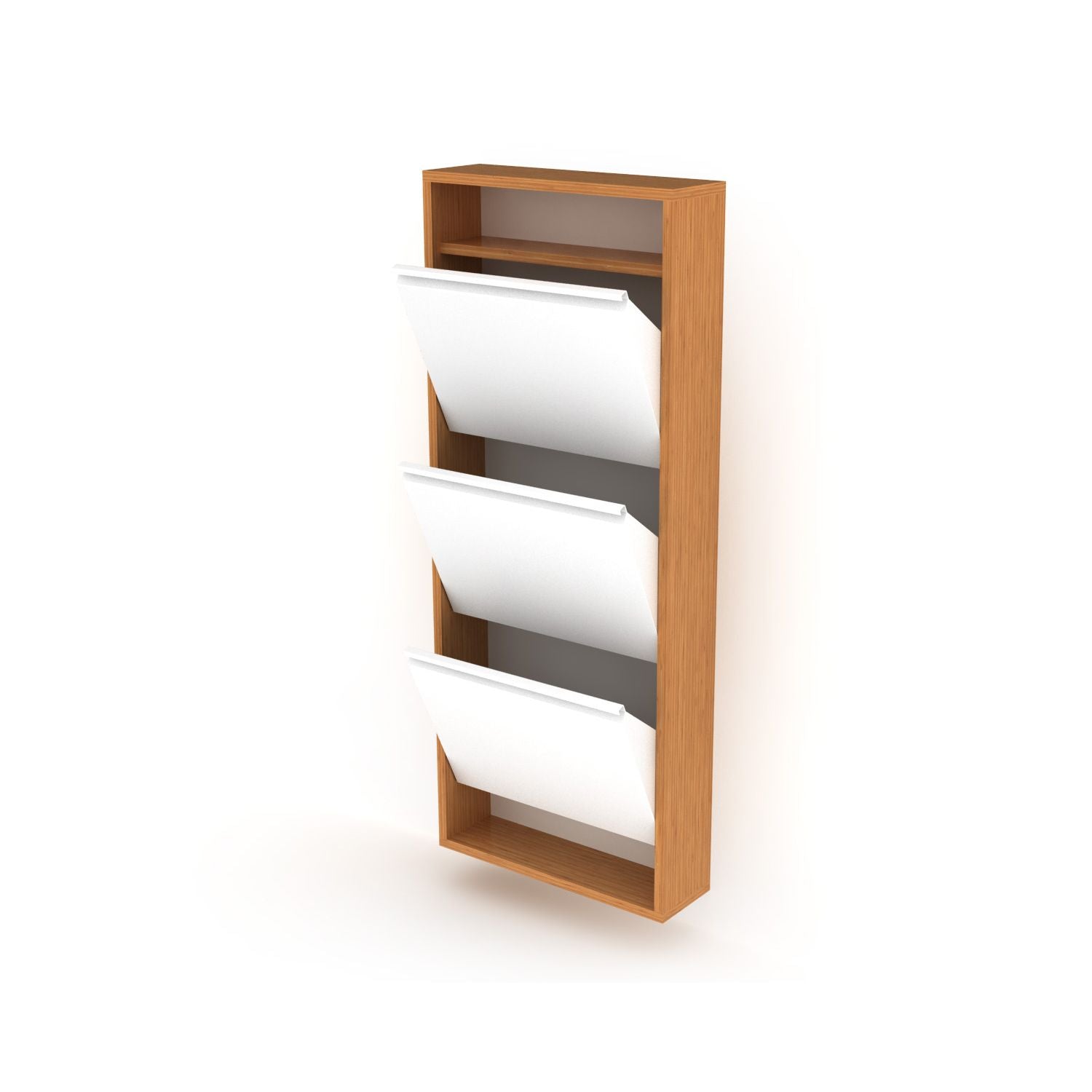 Hide 3 Tier Wood Frame Shoe Storage(D0102H59YWJ)