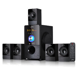 beFree Sound 5.1 Channel Surround Sound Bluetooth Speaker System in Black(D0102H5IKQY.)