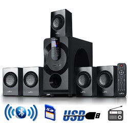 beFree Sound 51 channel Surround Sound Bluetooth Speaker System in Black(D0102H5SU1W)