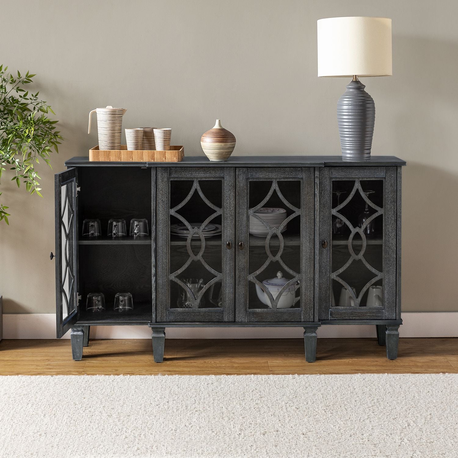 Juliana 60 Wide Sideboard gREY(D0102H5U706)
