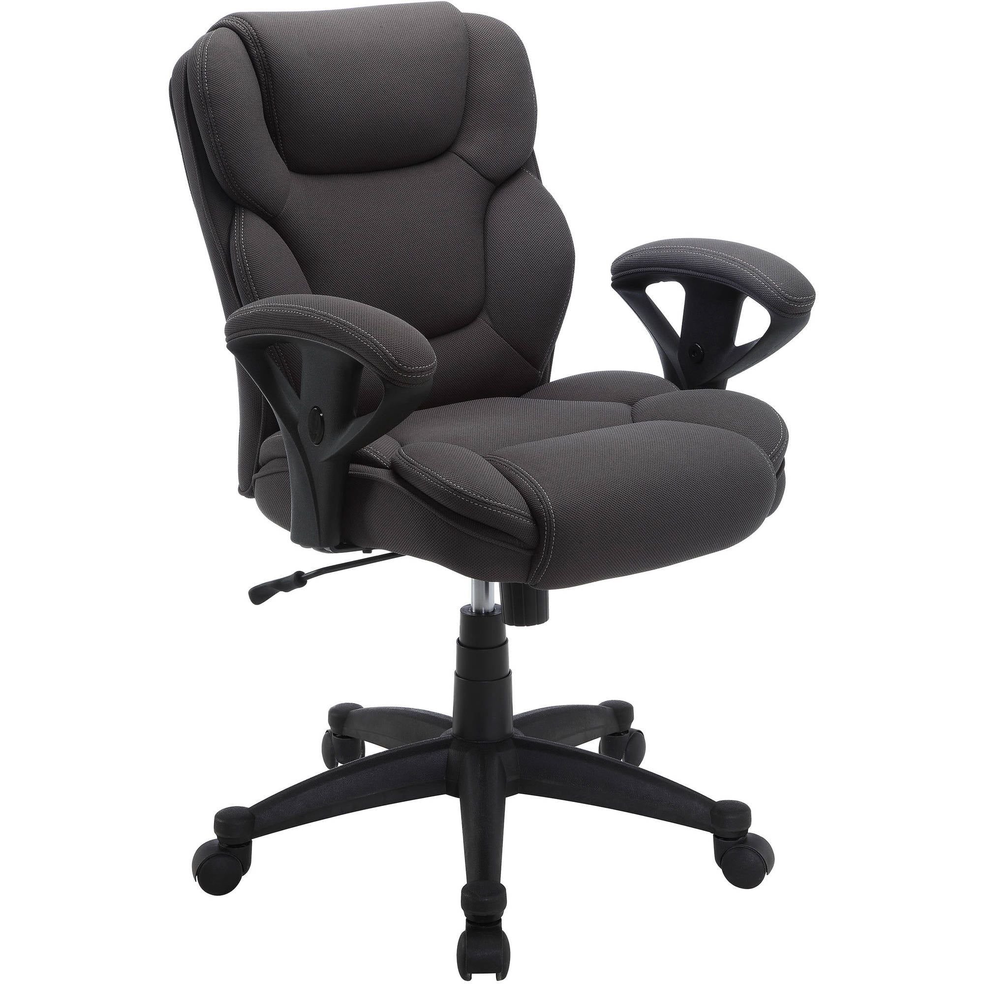 Big & Tall Fabric Manager Office chair  Supports up to 300 lbs  gray(D0102H73M8X)