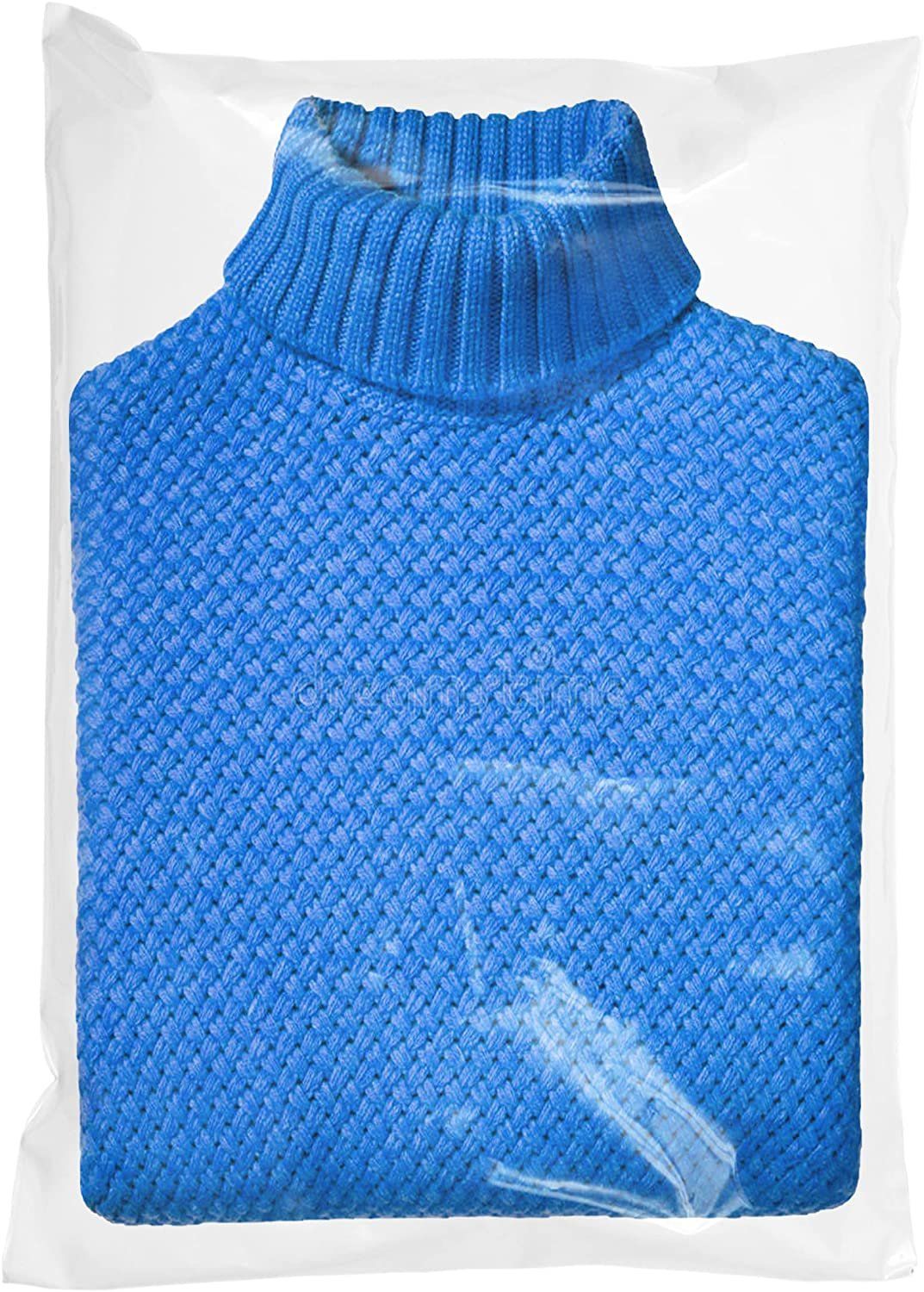 clear Poly Bags 18 x 24 Pack of 50 clear Packaging Bags for Small Business Non-Sticky 2 Mil Poly Bag No Print Plastic Bags for P