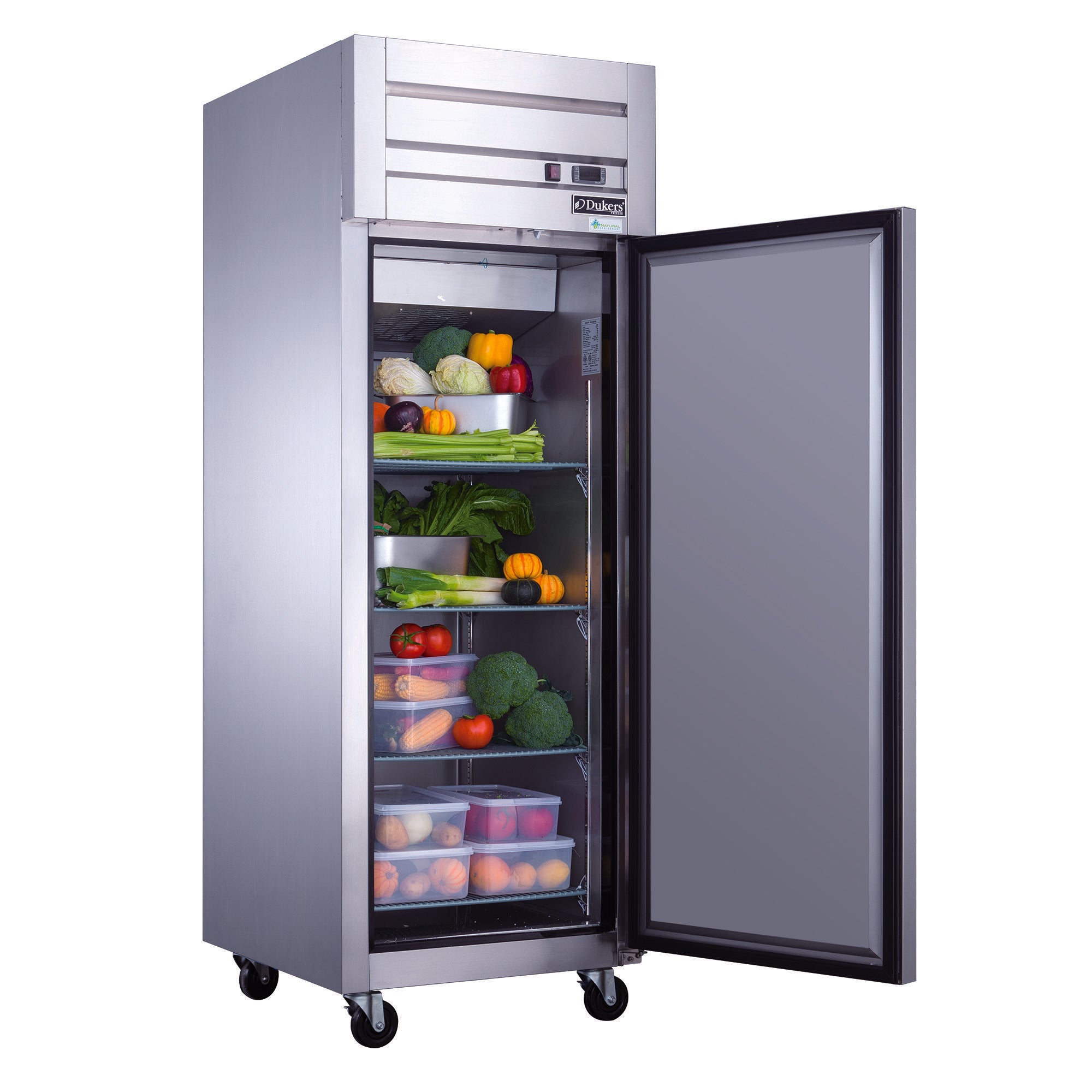 Commercial Upright Reach-in Refrigerator made by stainless steel with one door 17.72 cu.ft. (D0102HAH1VY.)