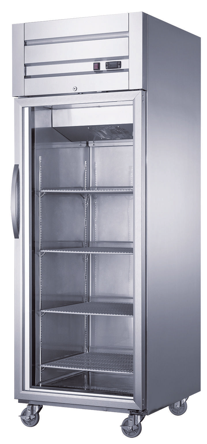 Dukers D28R-GS1 Bottom Mount Glass Single Door Commercial Reach-in Refrigerator(D0102HAH3QG.)