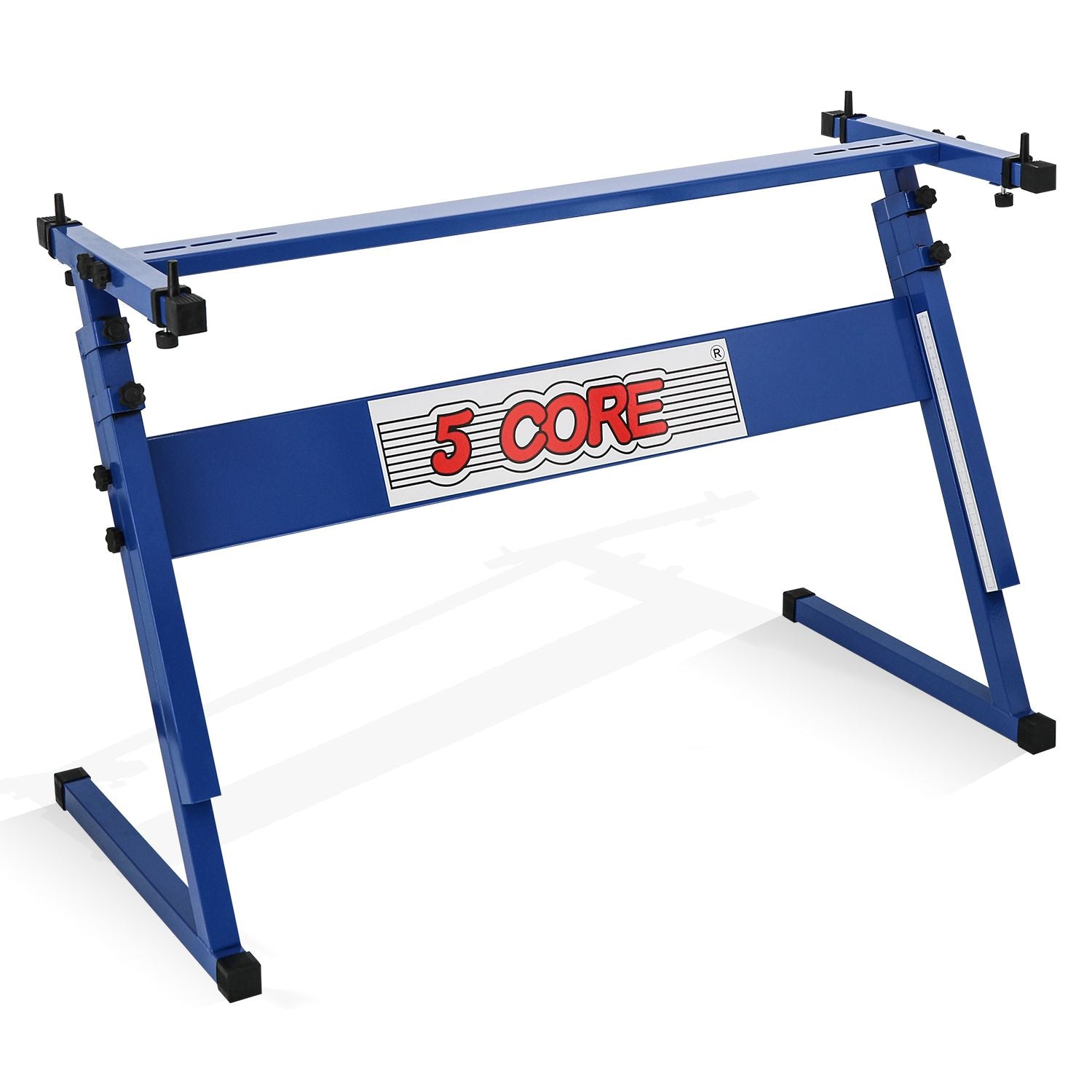5 Core Keyboard Stand Z Style Adjustable Electric Piano Riser Foldable & Sturdy Lift Holder For 54 61 Keys Instruments Blue   Ks