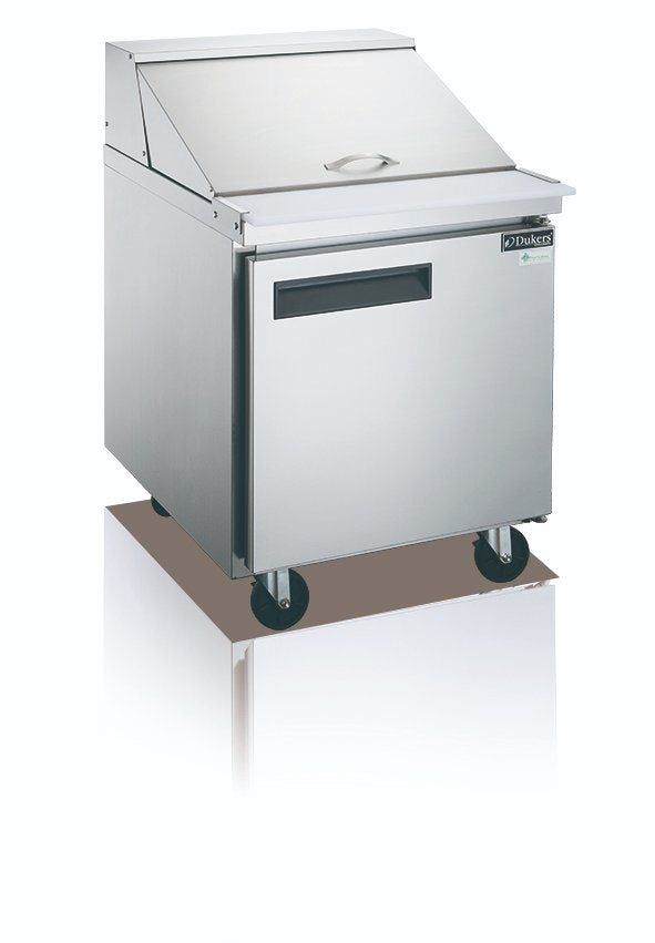 Dukers DPP446S1 Commercial Single Door Refrigerated Pizza Food Prep Table in Stainless Steel(D0102HAX51V.)