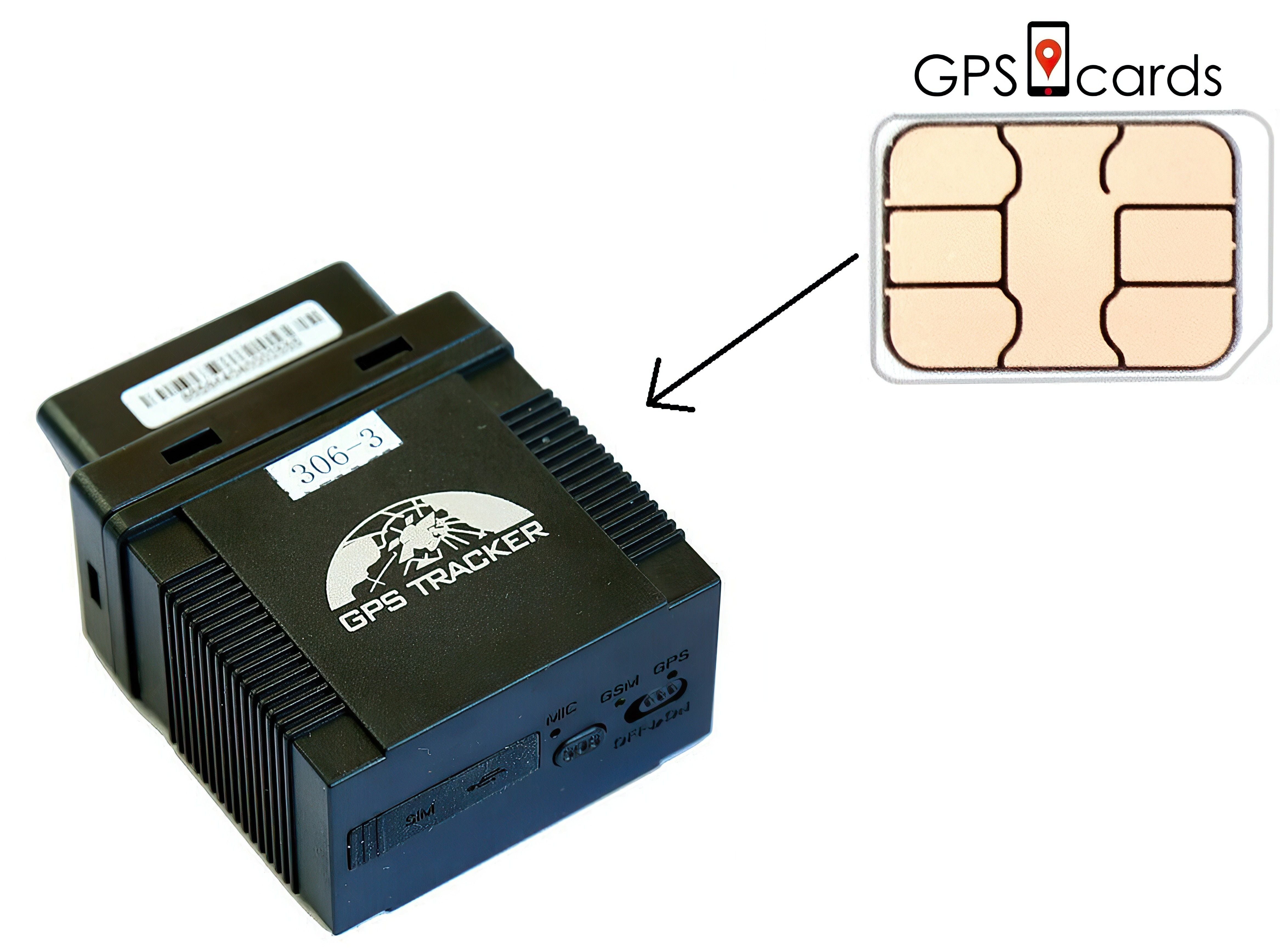 GPS Card for AT10 GPS Car Tracker + Track Online with Nationwide Coverage