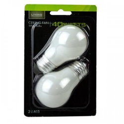 Living Solutions 2 Pack 40 Watt White Ceiling Fan Bulbs (pack of 24)(D0102HE942W.)