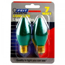 2 Pack Dark Green 7 Watt Long Life Night Light Bulbs (pack of 24)(D0102HE9T9Y.)