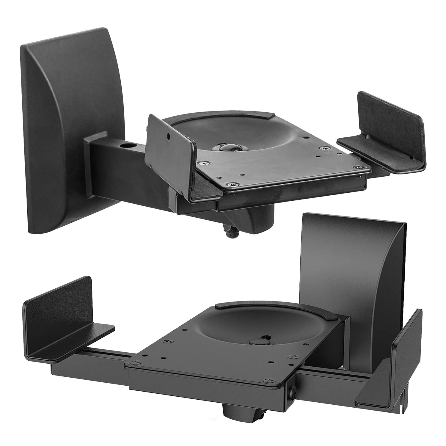 5 CORE Speaker Wall Mount Adjustable Shelf Holder Swivel 180 Degree Bookshelf Brackets - 11 Inch Space for Speakers Pair Holds U