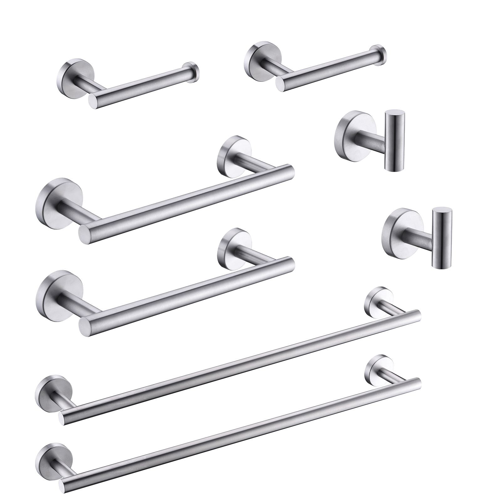 8 Pieces Bathroom Hardware Accessories Set Towel Bar Set,Wall Mounted,Premium Stainless Steel(D0102HgcBMW)