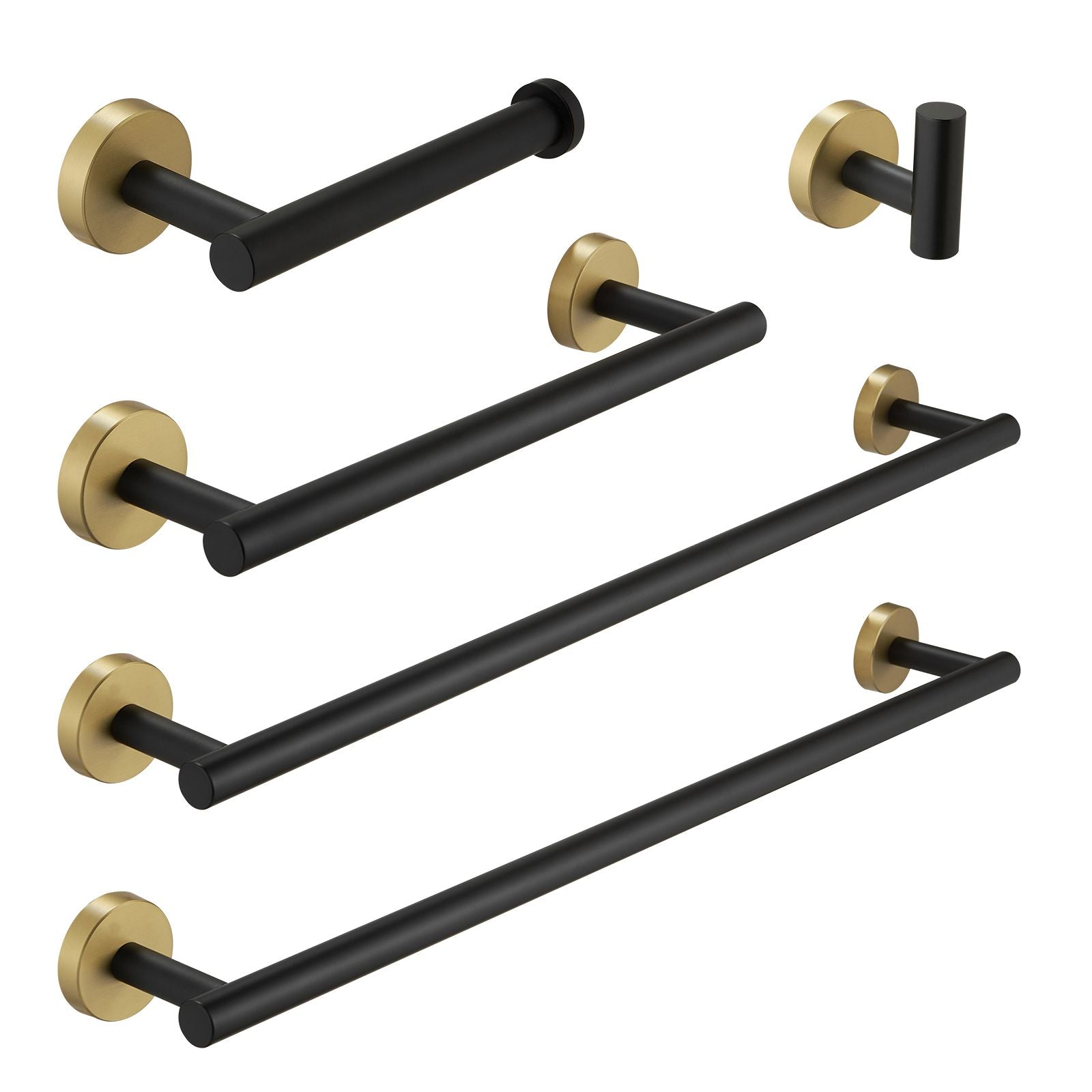 5 Pieces Bathroom Hardware Accessories Set Towel Bar Set,Wall Mounted,Premium Stainless(D0102HgcBNU)