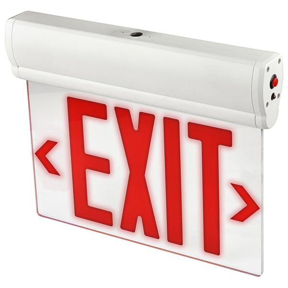 H3  Safety Signs LED Edge lit Exit Sign  1W  Red  120-277V  Battery 36V 500mAh Ni-MH  Back up 90min  UL Listed  Pack of 2(D0102H