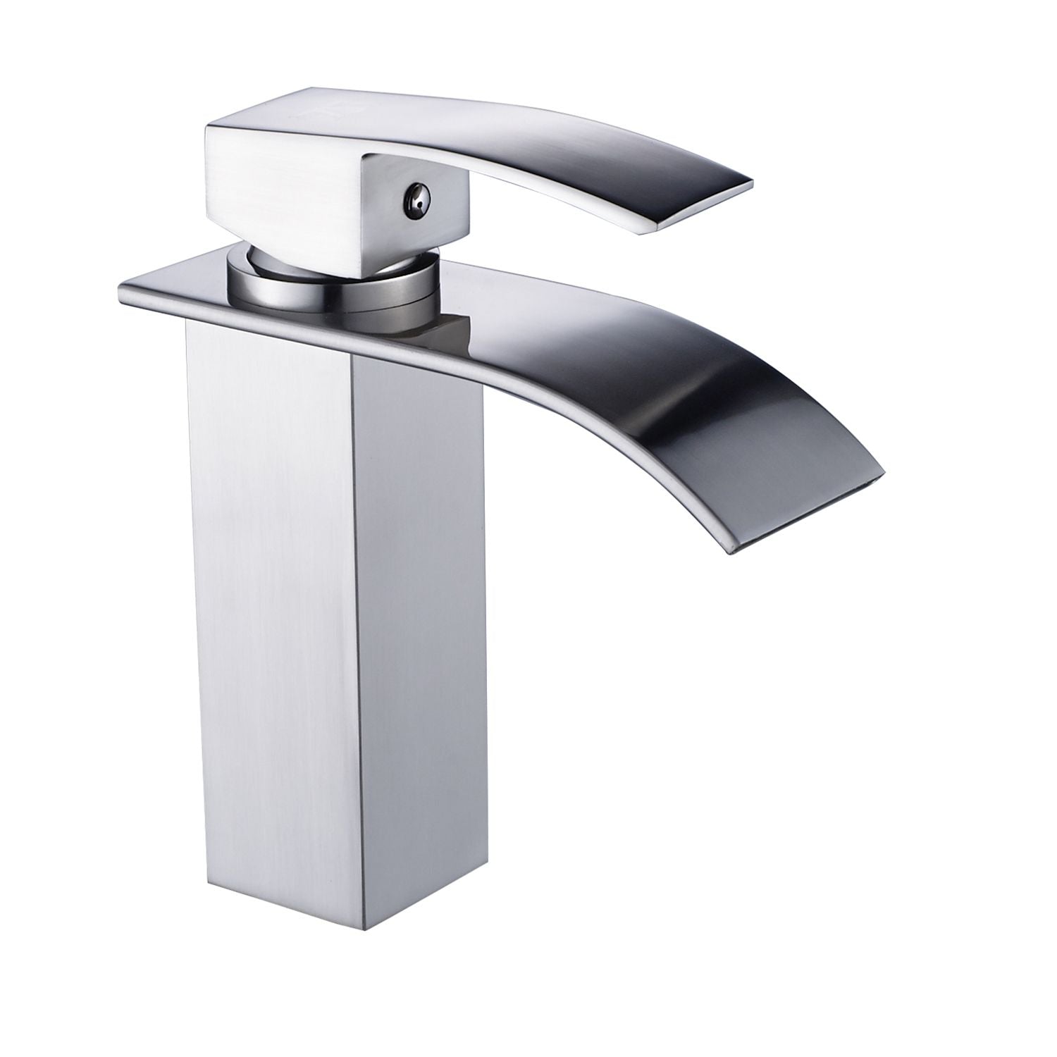 Waterfall showerhead bathroom faucet, single handle bathroom sink faucet(D0102HgJIDW)