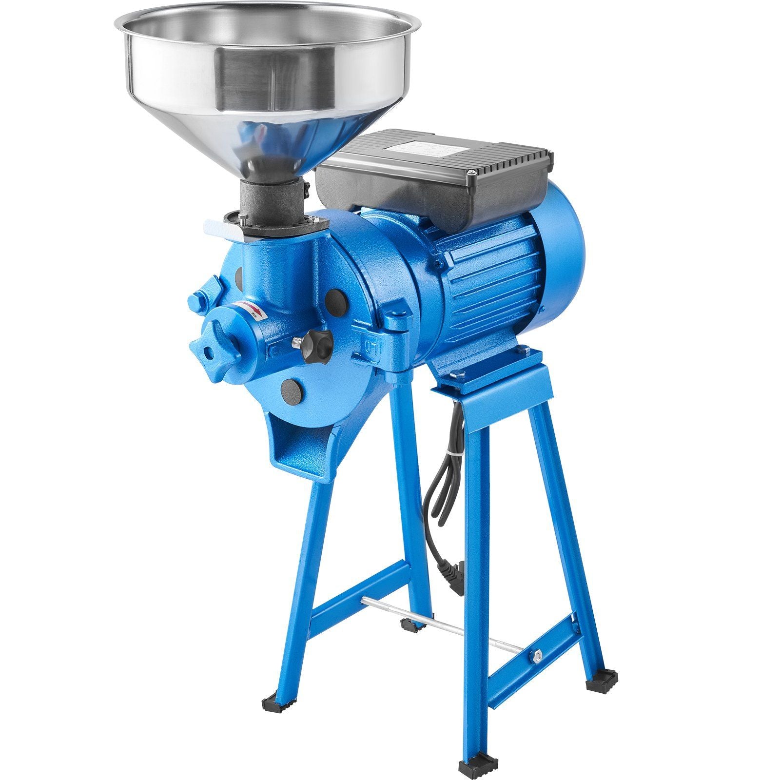 VEVOR Electric Grain Mill Grinder, 1500W 110V Spice Grinders, Commercial Corn Mill with Funnel, Thickness Adjustable Powder Mach
