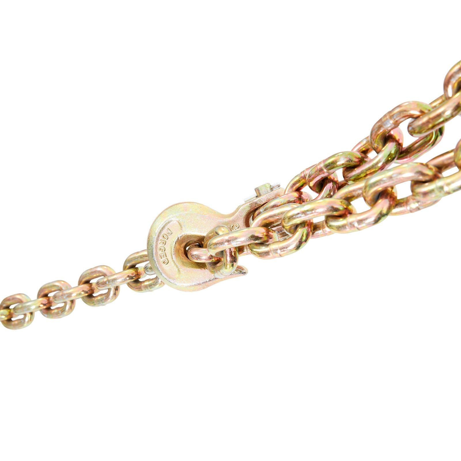 VEVOR Transport Binder Chain, 7100lbs Working Load Limit, 3/8x20 G80 Tow Chain Tie Down with Grab Hooks, DOT Certified, Galva