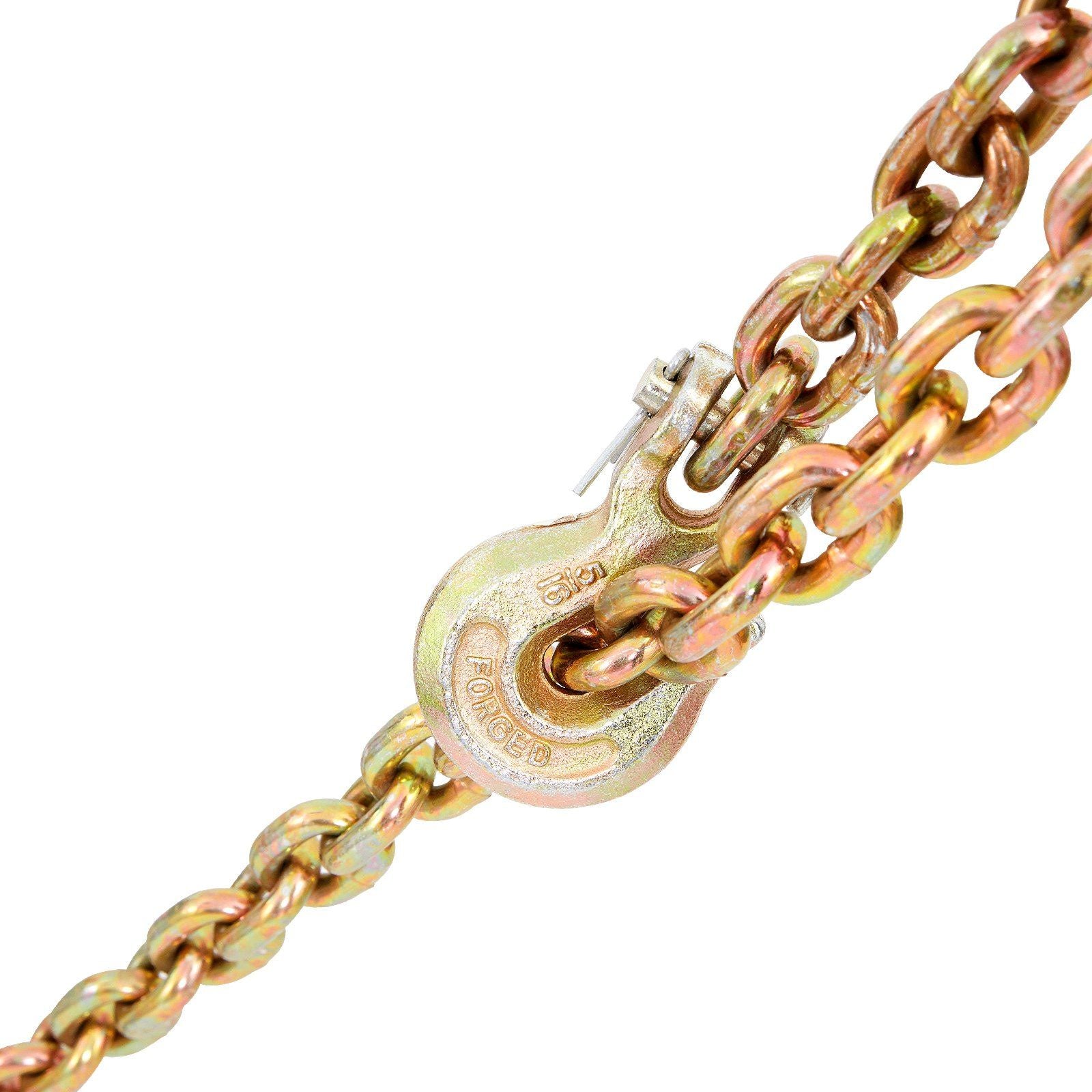 VEVOR Transport Binder Chain, 4900lbs Working Load Limit, 5/16x20 G80 Tow Chain Tie Down with Grab Hooks, DOT Certified, Galv
