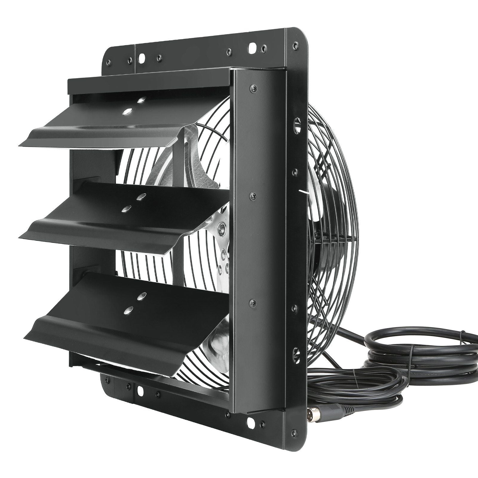 Vevor Shutter Exhaust Fan, 10'' With Temperature Humidity Controller, Ec Motor, 820 Cfm, 10 Speed Adjustable Wall Mount Attic Fa