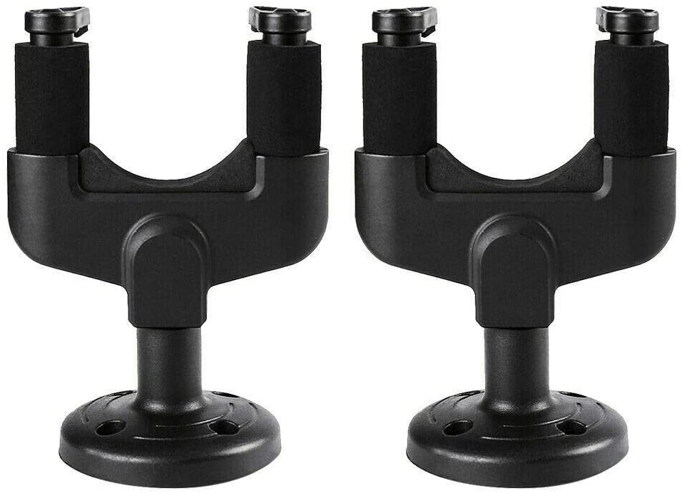 2PCS Wall Mounted Guitar Hanger Hook Support Holder Stand Round Base Wall Mount(D0102HHZHT2.)