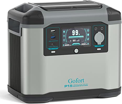 gOFORT 1500W Portable Power Station 1008Wh Solar generator Recharge 0-80% Within 1 Hour E-VSZ Mode Up To 2500W E-UPS  Portable  