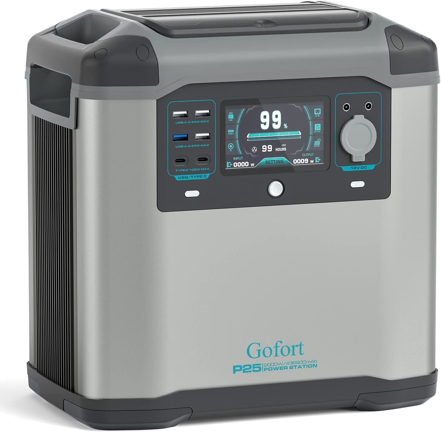 gOFORT 2000W Portable Power Station 1573Wh Solar generator Recharge 0-80% Within 1 Hour E-VSZ Mode Up To 3000W E-UPS  Portable  