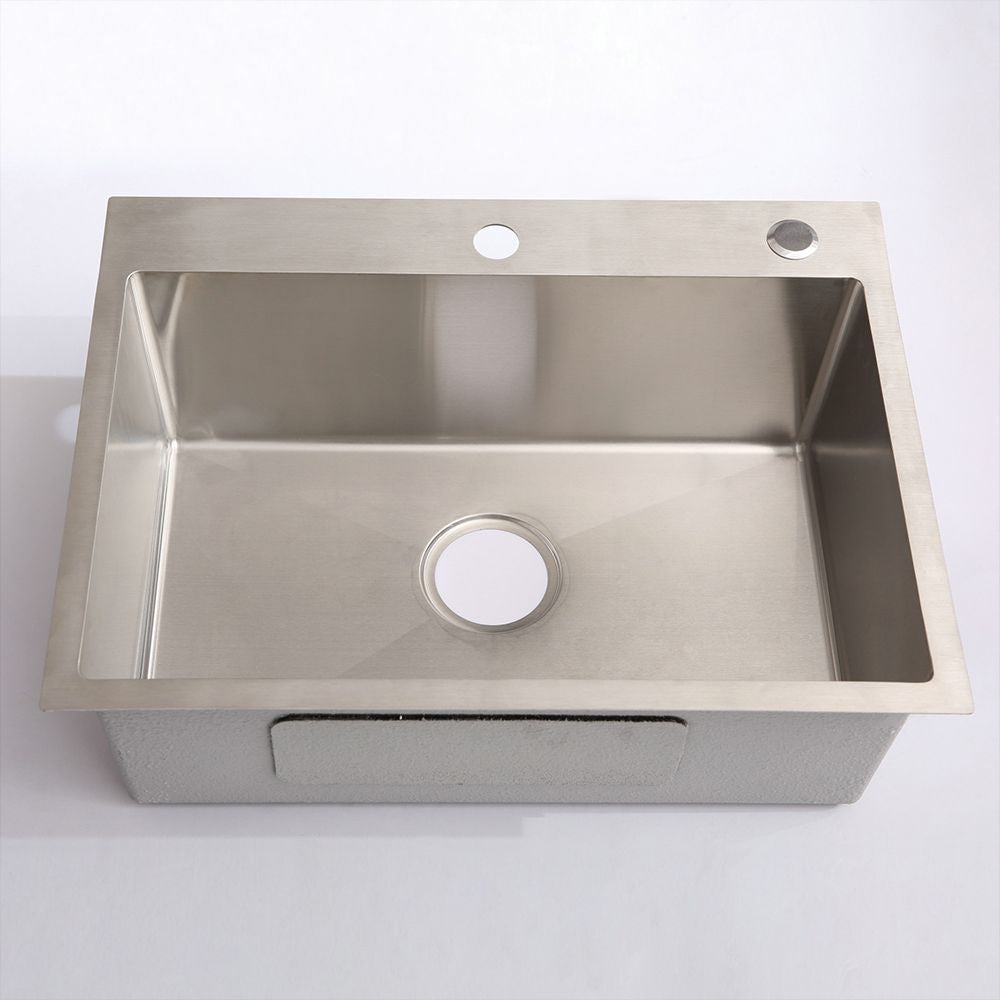 24in Stainless Steel Washing Sink w Faucet Hoses and Drain Head Only(D0102HI9gKA)