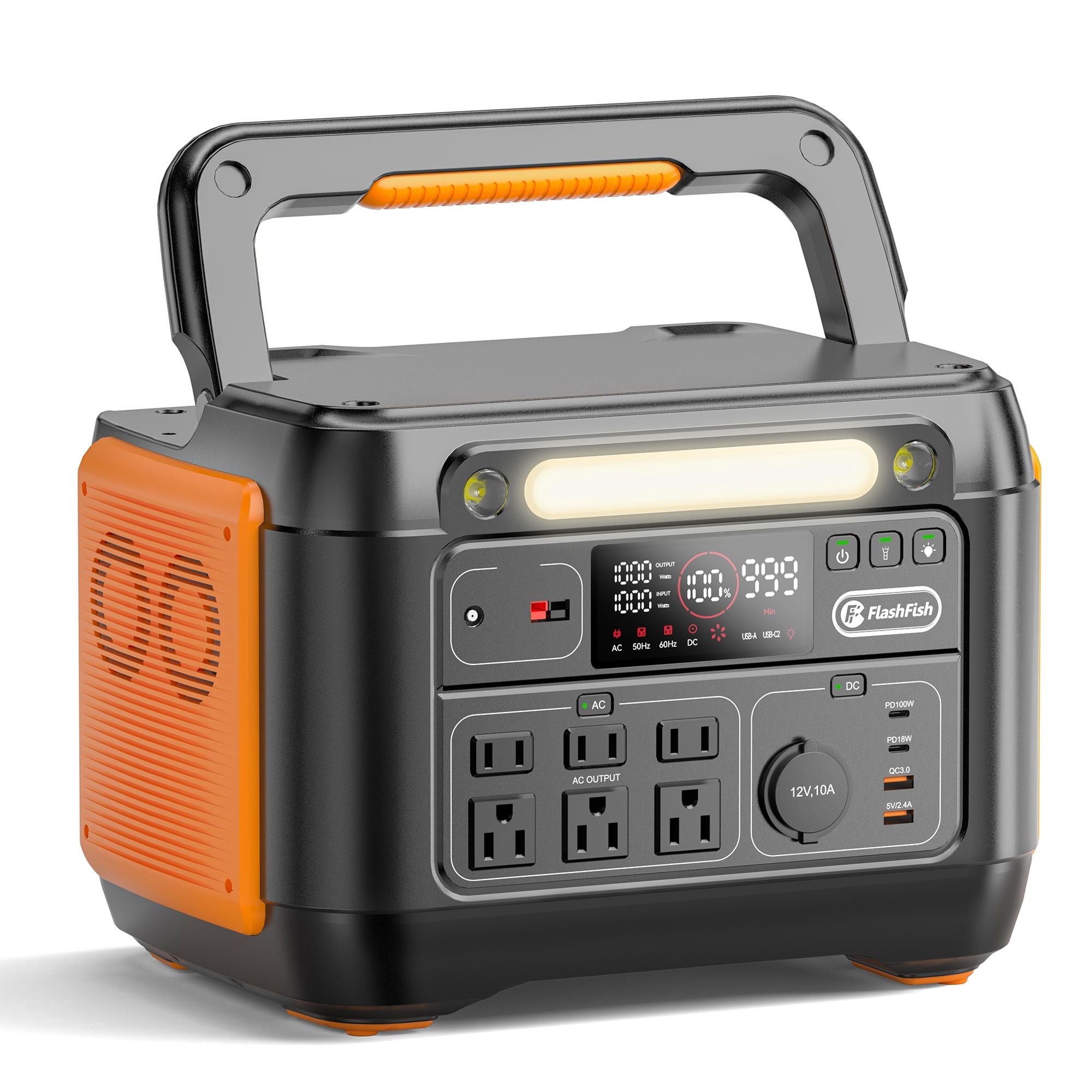 FF FLASHFISH 1000W Portable Power Station  1002Wh278400mAh UPS Solar generator With 1000W(Surge 2000W) Ac  100W PD USB-c & LED S