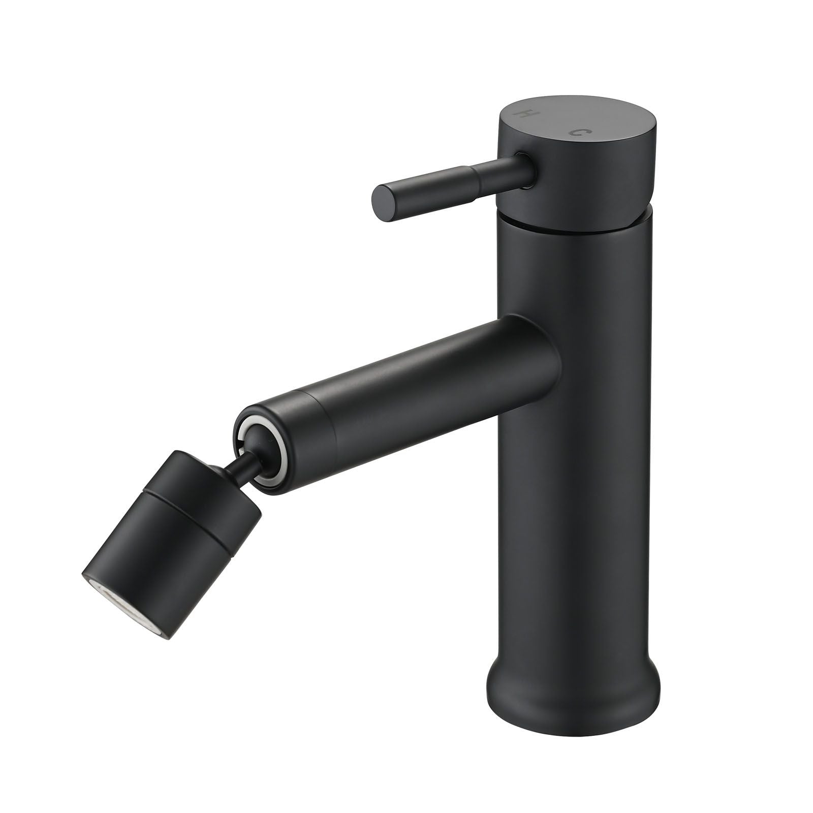 cERYPSA Zaucet Matte Black Bathroom Faucet 2Mode 360Rotating Aerator(D0102HIR0Fg)