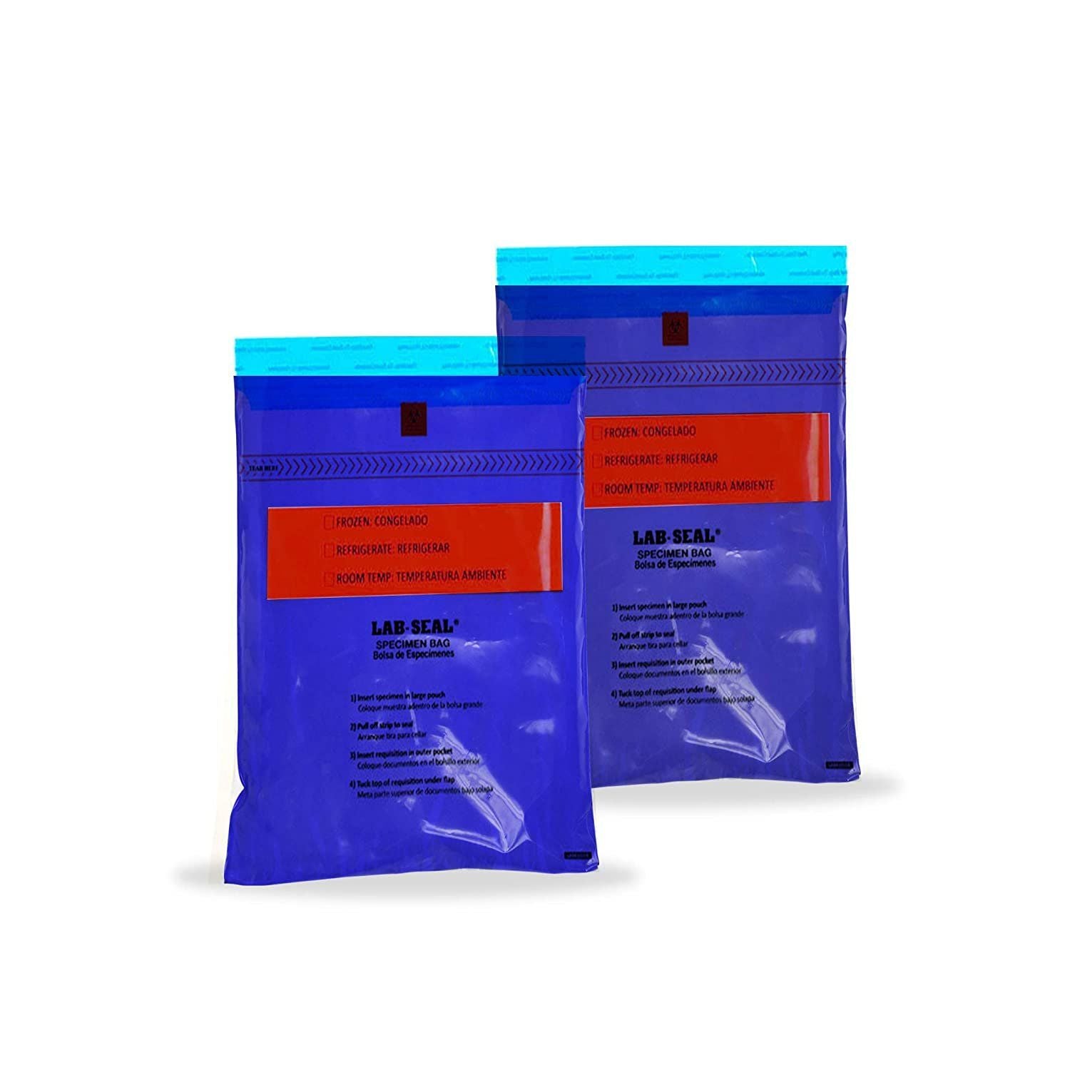 Pack of 1000 Tamper-Evident Specimen Bags green 6 x 10 Printed Polyethylene Bags 6x10 Pull Tab Adhesive closure 180 mil Thick Re