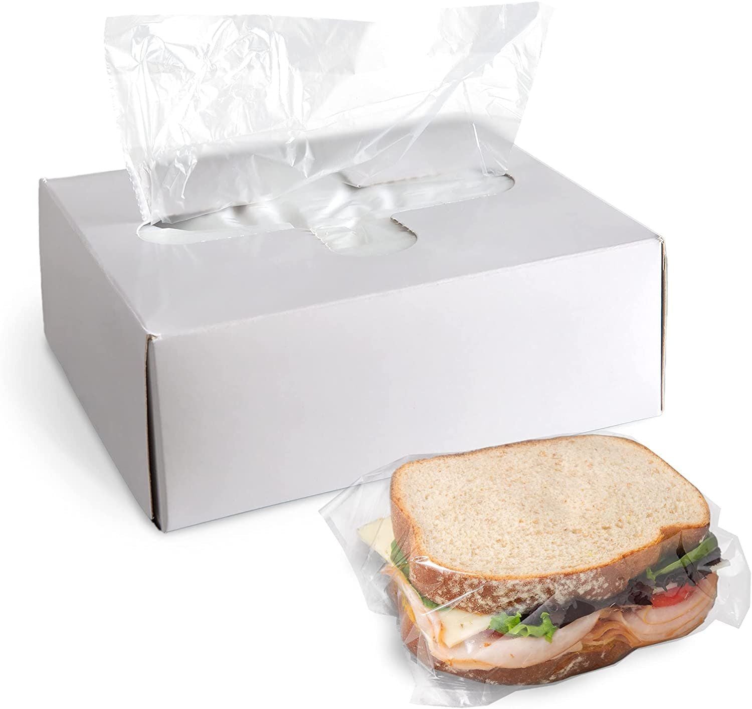 Pack of 2000 Sandwich Bags 65 x 675 with Flip Top 15 Lip LLDPE Bags 6 12 x 6 34 07 mil Lip and Flip Poly Bags for Storing Plasti