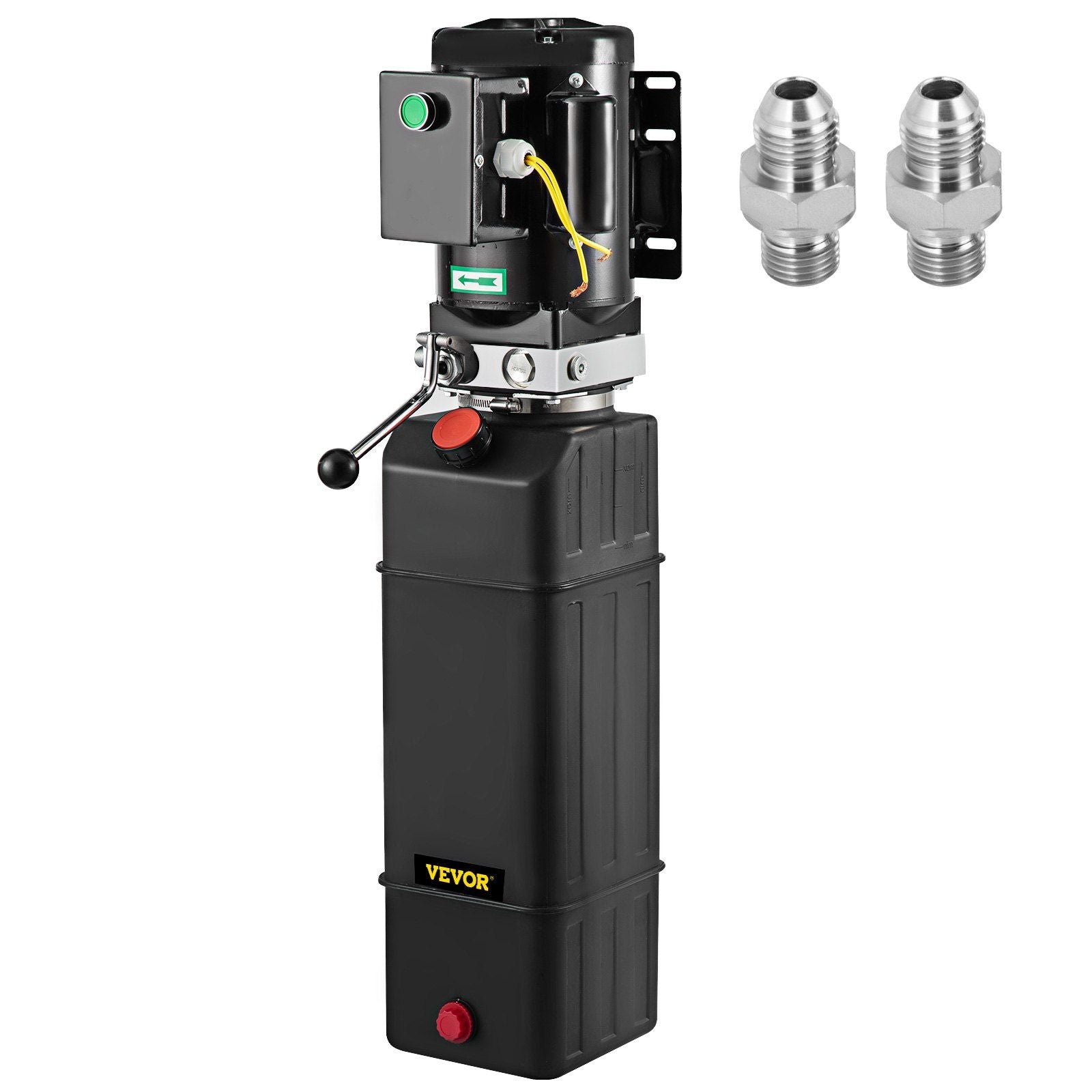 VEVOR Hydraulic Pump 4 Gallon Hydraulic Motor Hydraulic Lift Single Phase Car Lift 3420 RPM Dump Trailer 208-230 Volt Portable C