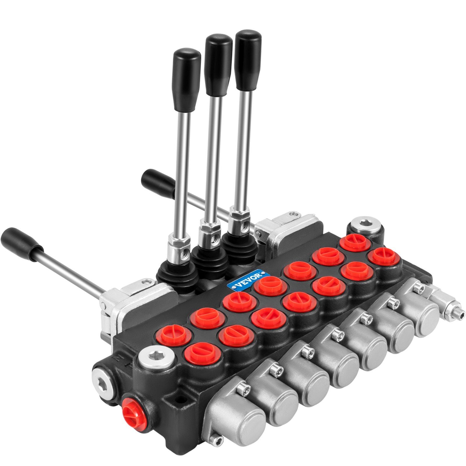VEVOR Hydraulic Directional Control Valve, 7 Spool Hydraulic Spool Valve, 11 GPM Hydraulic Loader Valve, 4500 PSI Directional Co