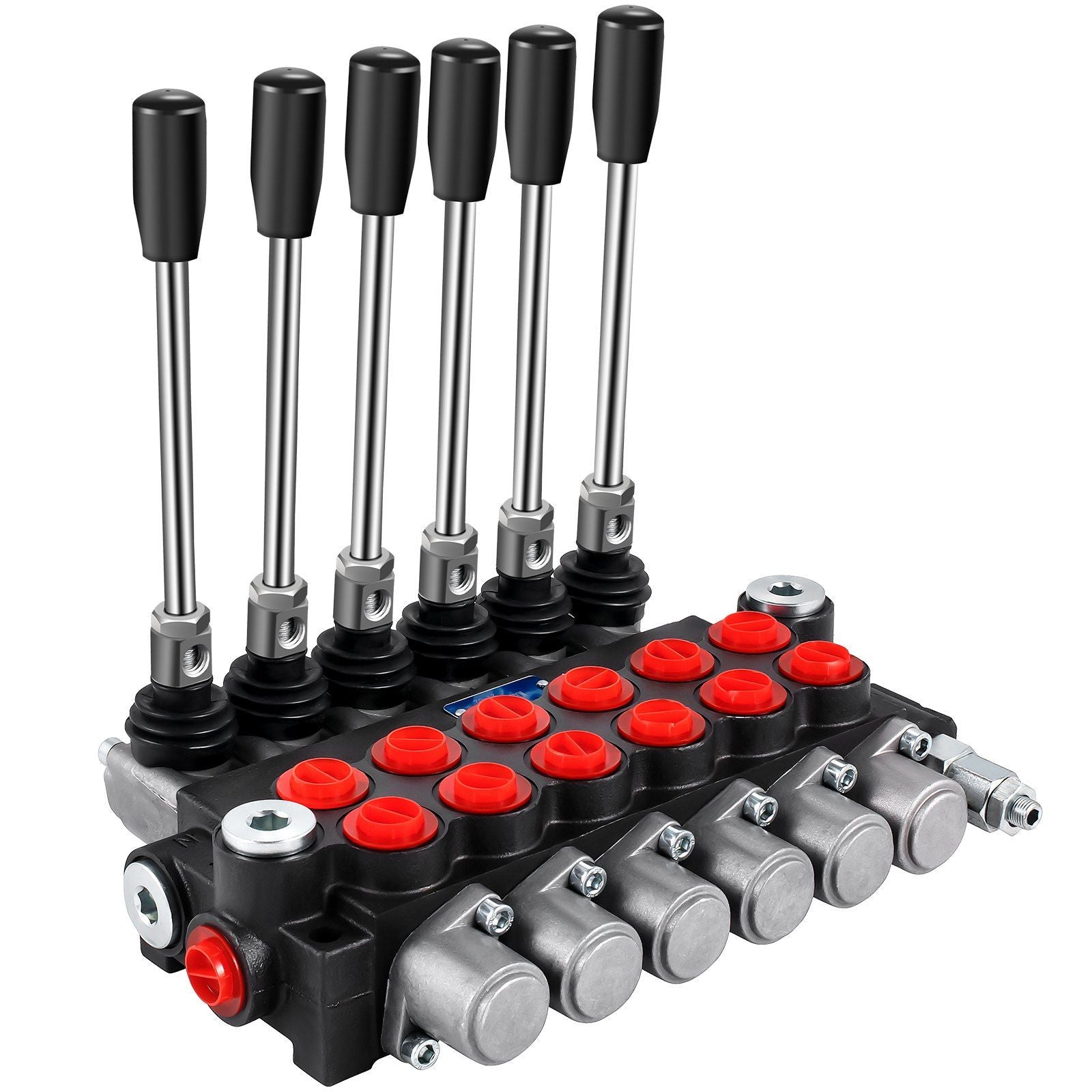 VEVOR Hydraulic Directional Control Valve, 6 Spool Hydraulic Spool Valve, 11 GPM Hydraulic Loader Valve, 3600 PSI Directional Co