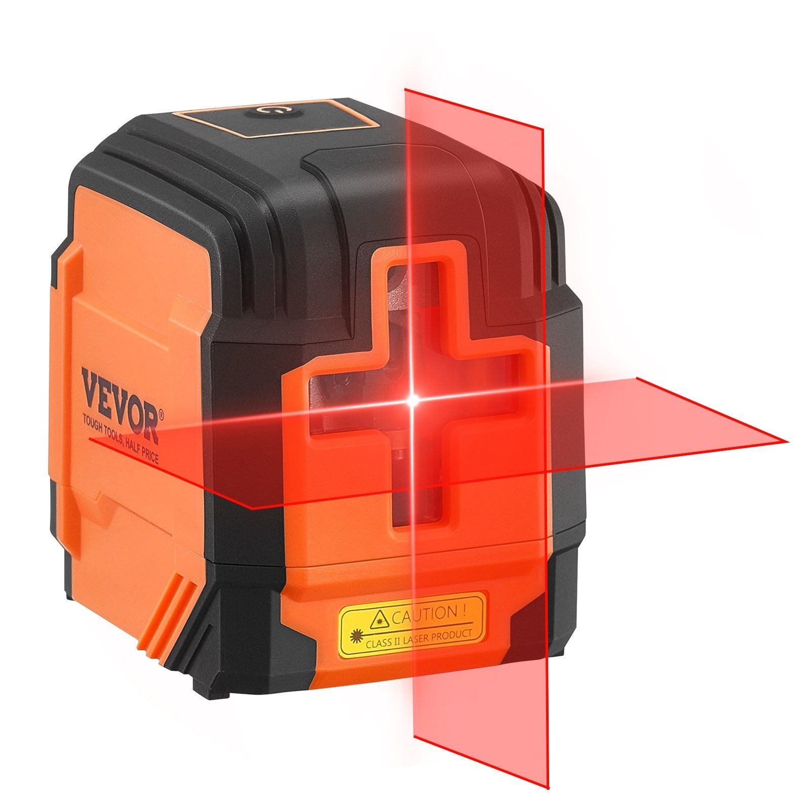 VEVOR Laser Level, 50ft, Self Leveling Manual Red Cross Line Laser, IP54 Waterproof Remote Control Manual Self-leveling Mode & 1