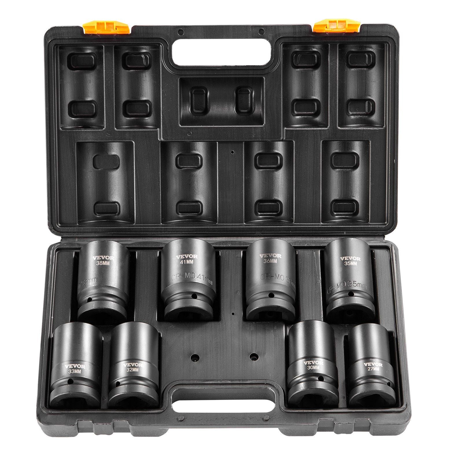 VEVOR Impact Sockets Set 8pcs 6-Point 1 Drive Bit Ratchet Tool Kit Case