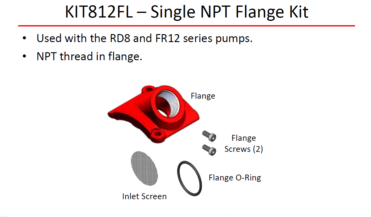 Fill-Rite KIT812FL Flange Kit for RD8/RD12 Series Pumps(D0102HPDENV.)
