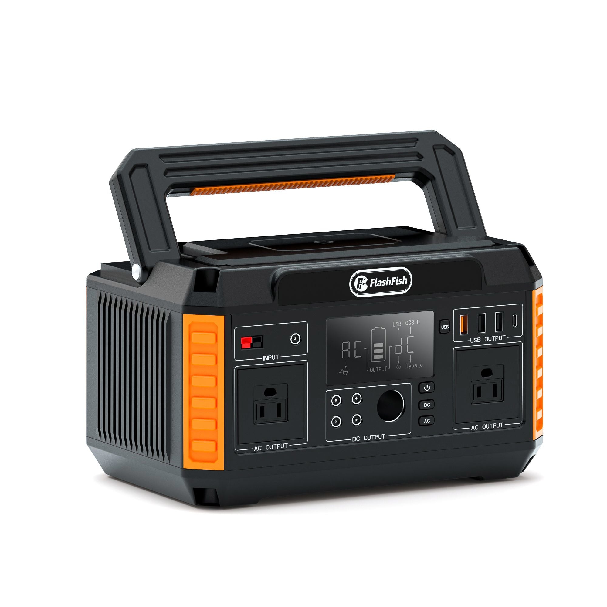 Flashfish 560W Portable Power Station  520Wh140400mAh Solar generator Backup Power with 2x110V560W Ac Outlets  5xDc Output and 4